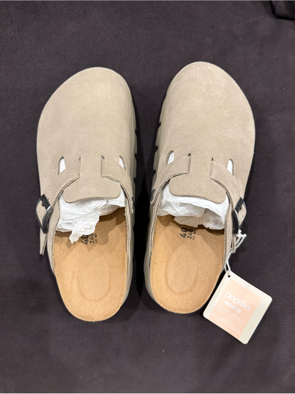 Papillio Kids Suede Clog - Beige